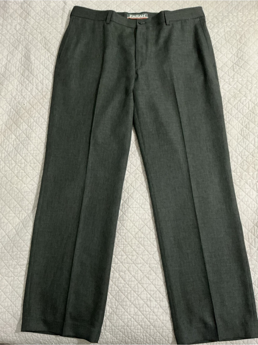 Farah Charcoal Gray Flat Front Dress Pants Men’s Size 36x30